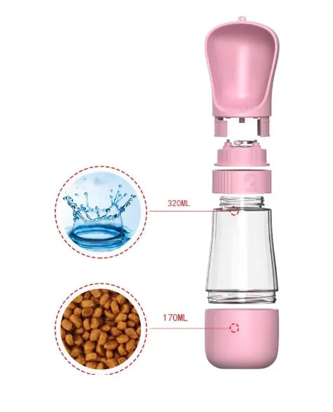 💧 Stay Refreshed Wherever Life Takes You: The 2‑in‑1 Portable Dog Water Bottle