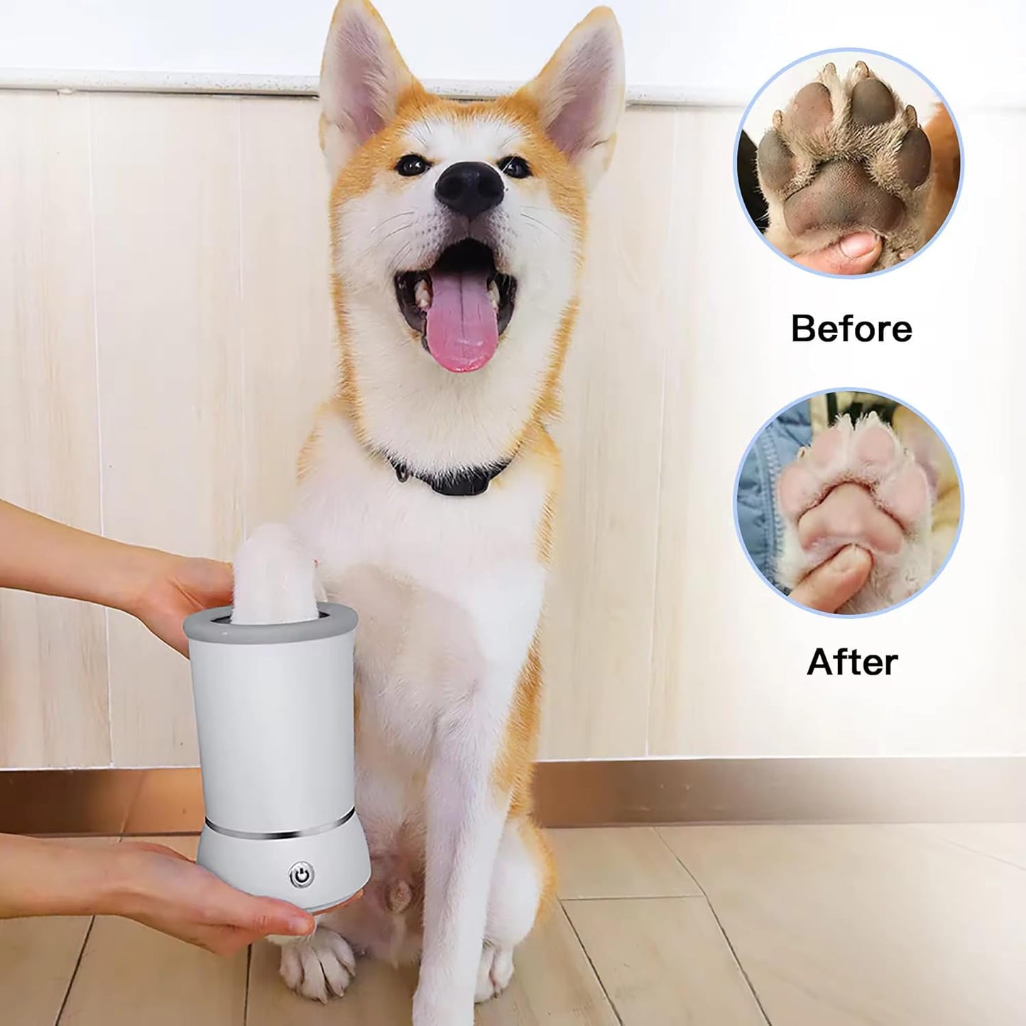 Pawsitively Clean Automatic Pet Paw Washer - Pink - USB Rechargeable
