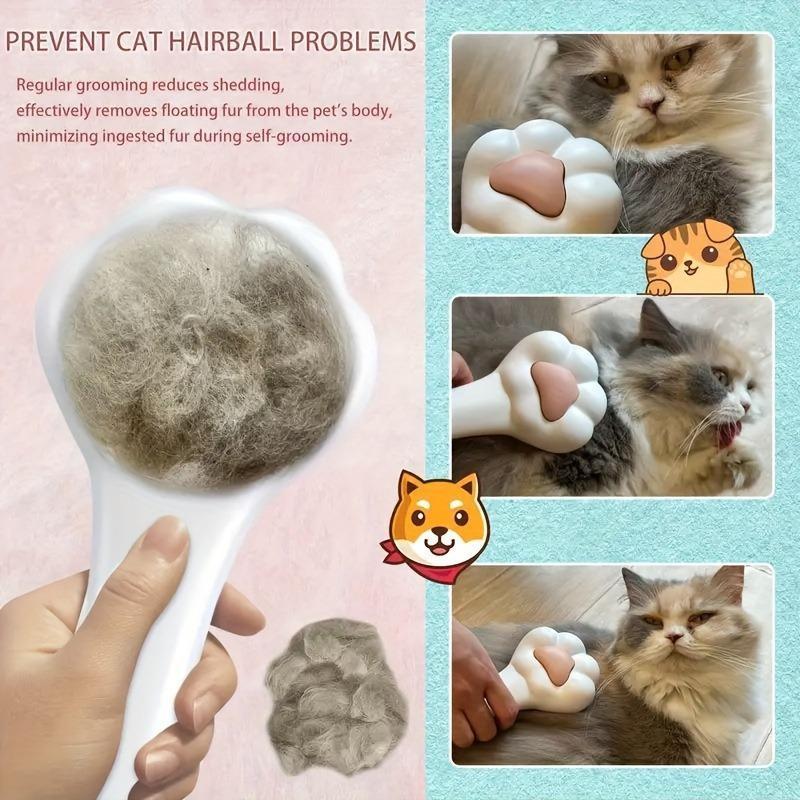 Pet Massage Hair Removal Comb – Paw Shaped Grooming Brush for Dogs & Cats