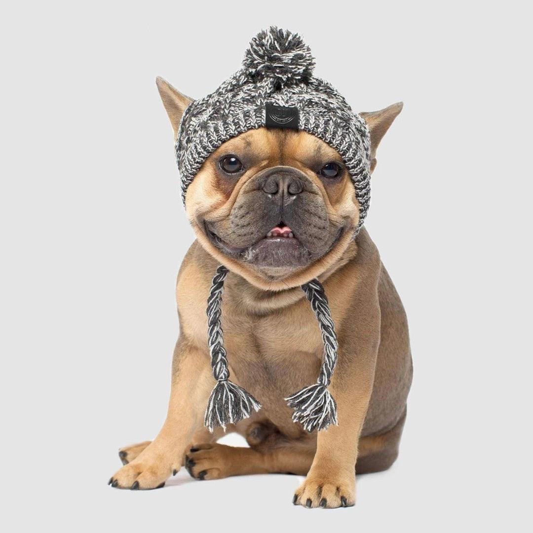 Fluffy Polar Pom Knitted Dog Hat - Winter Fashion Statement-2