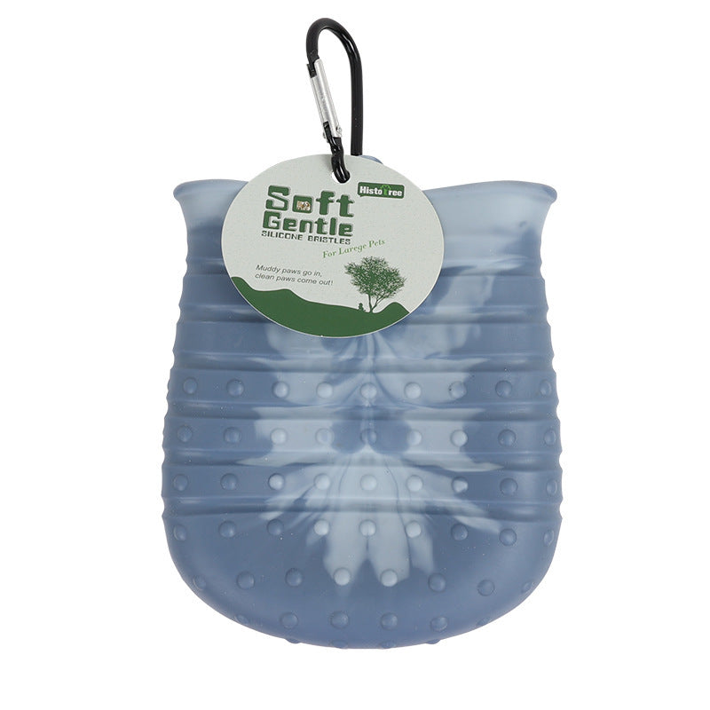 2-in-1 Dog Paw Cleaner Cup – Soft Rubber Pet Foot Washing Brush – Small & Large