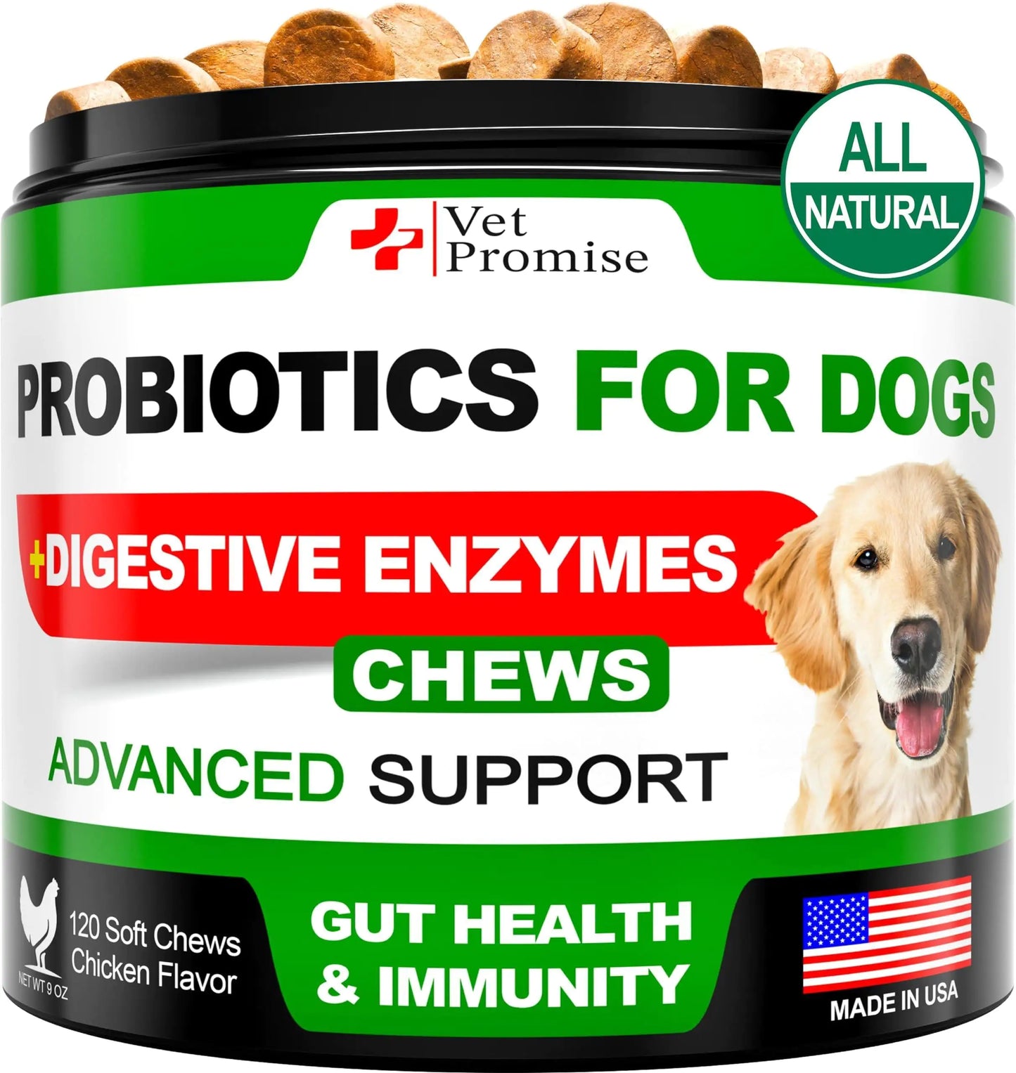 Dog Probiotic Chews โ Digestive & Skin Health Support ๐ถ๐