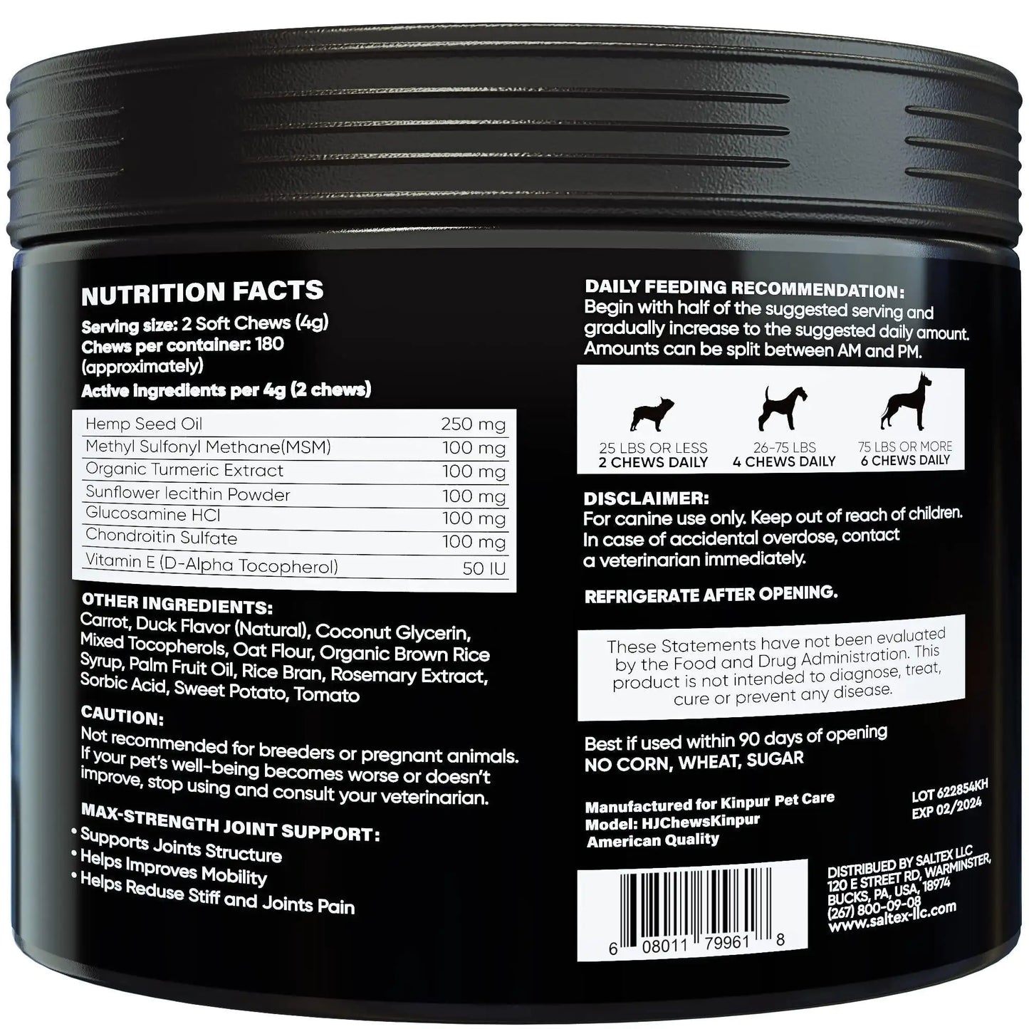 Dog Joint Supplement with Glucosamine & Hemp