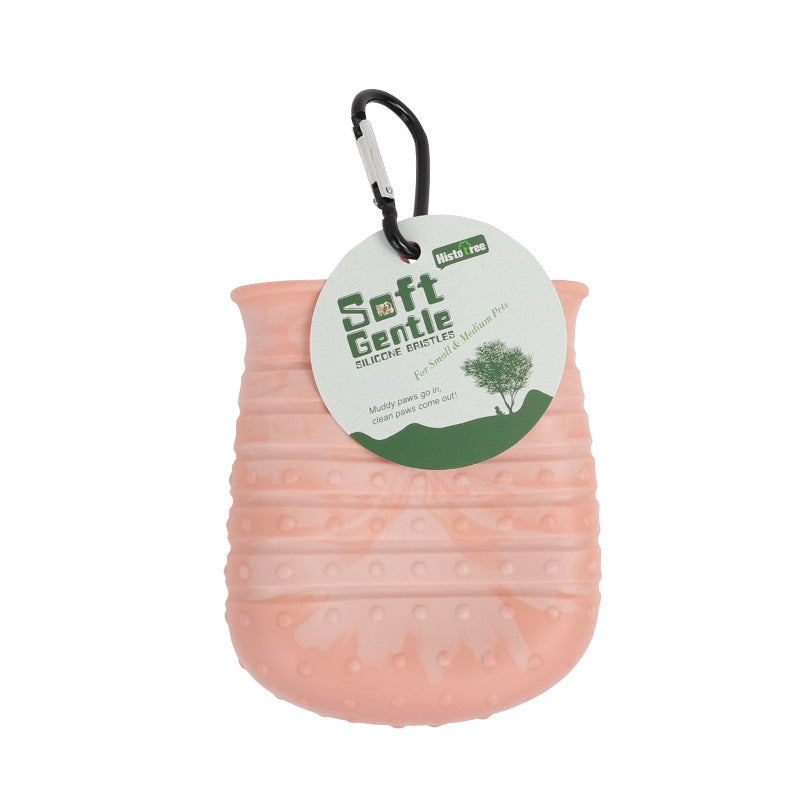 2-in-1 Dog Paw Cleaner Cup – Soft Rubber Pet Foot Washing Brush – Small & Large