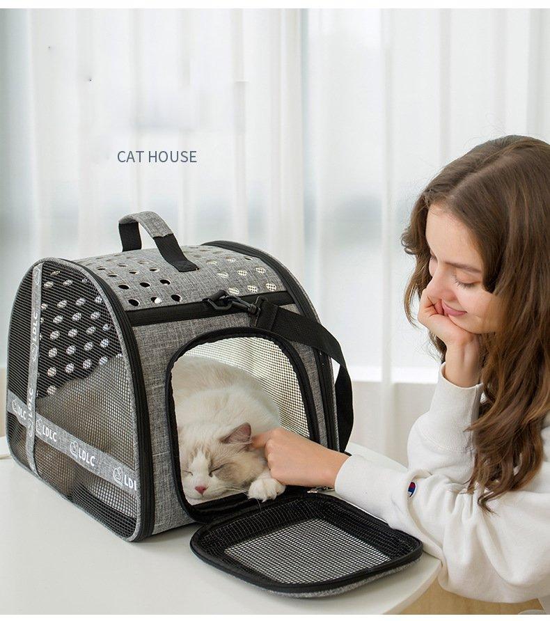 Portable Pet Travel Bag: One Shoulder Cat Litter Carrier-2