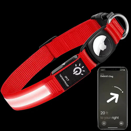🌟 Luminous AirTag Collar – Keep Your Pet Safe, Seen & Secure!