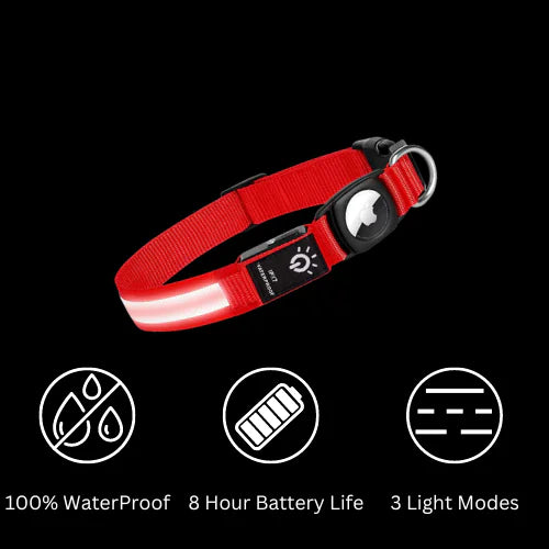 🌟 Luminous AirTag Collar – Keep Your Pet Safe, Seen & Secure!