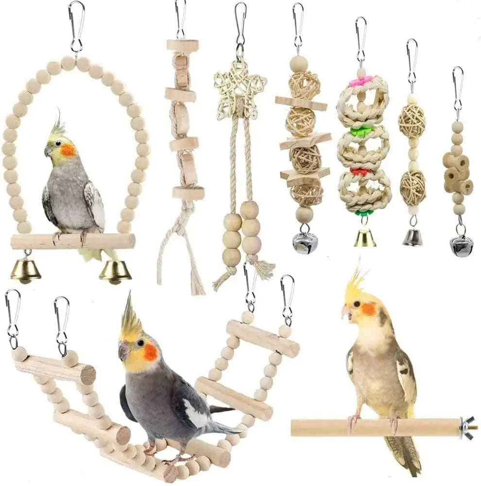 Colorful Bird Swing Toys for Parrots – Fun, Safe, and Chew-Friendly 🧩🎉
