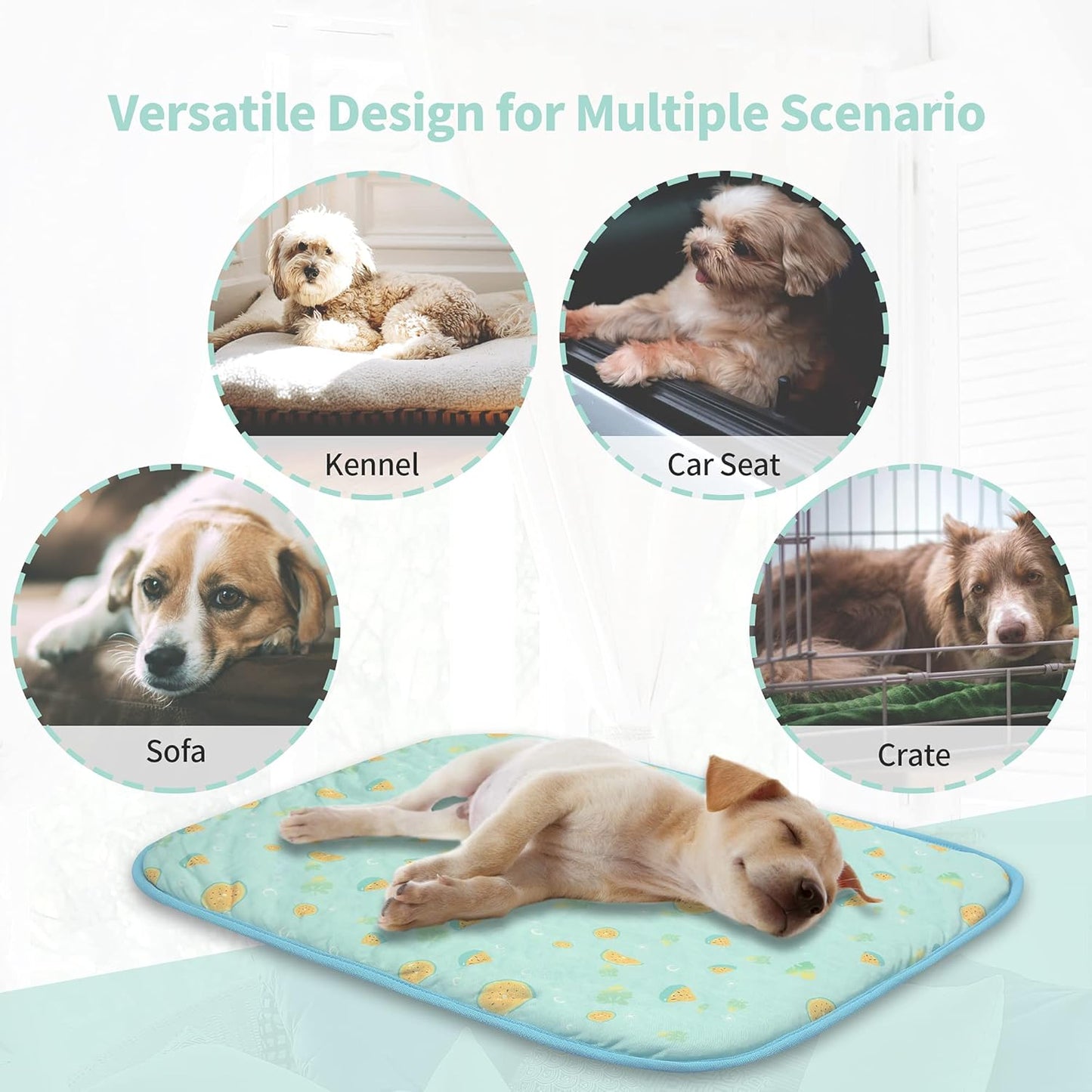 NWK Ice Silk Pet Cooling Mat – 20"x16", Portable & Washable for Small Dogs & Cats