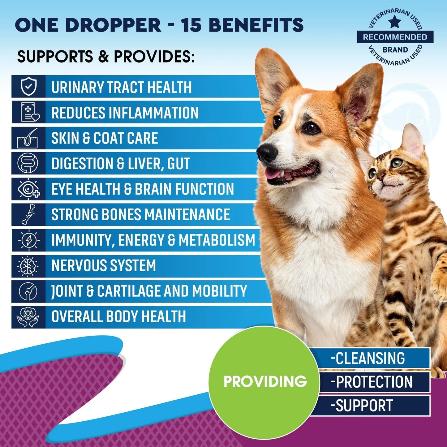 Cat & Dog Multivitamin Liquid – Glucosamine & Cranberry Support