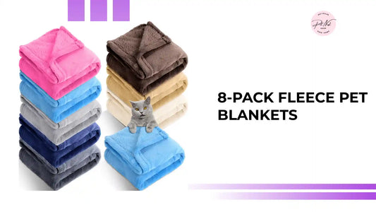 8-Pack Fleece Pet Blankets by@Outfy