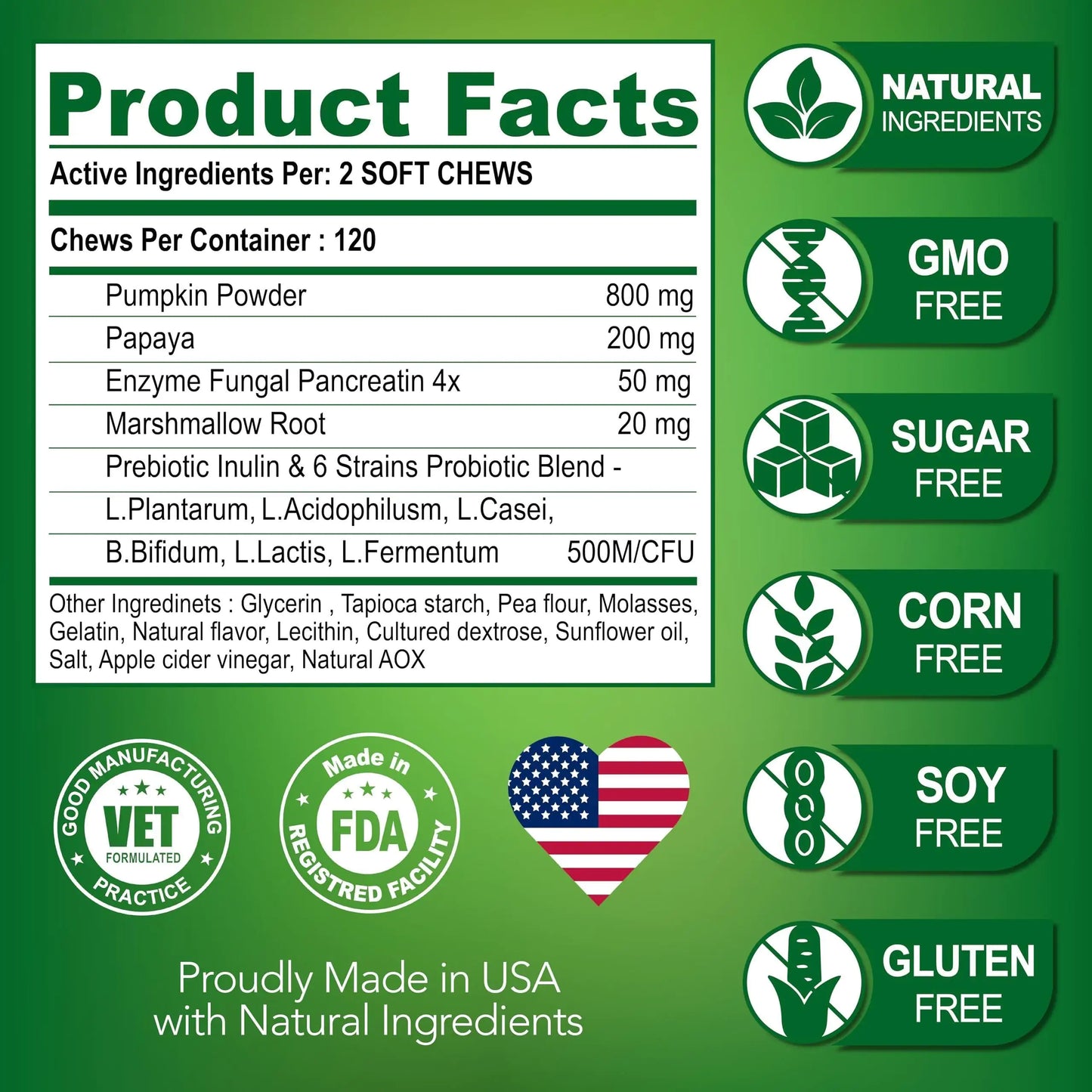 Dog Probiotic Chews โ Digestive & Skin Health Support ๐ถ๐