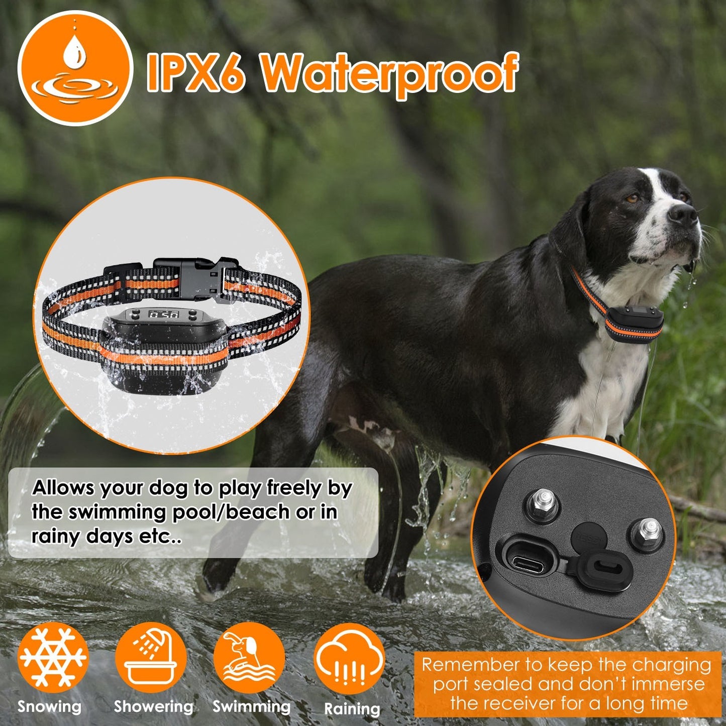 2-in-1 GPS Dog Fence & Collar – Wireless, Waterproof, 32-2887FT Range for Small, Medium & Large Dogs