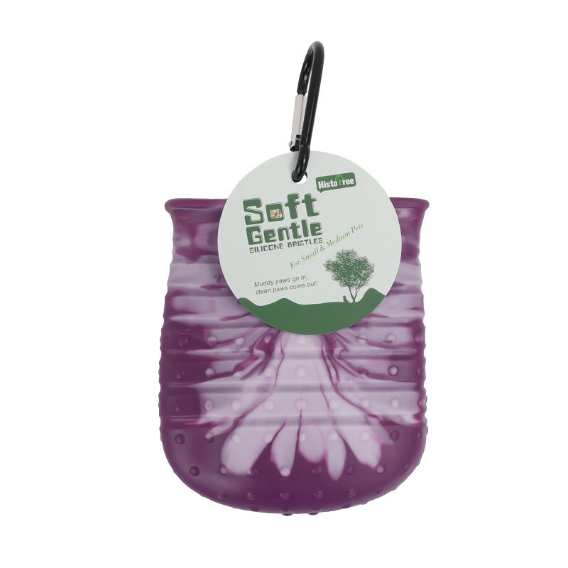 2-in-1 Dog Paw Cleaner Cup – Soft Rubber Pet Foot Washing Brush – Small & Large