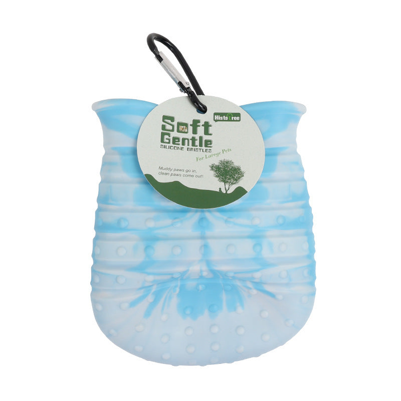 2-in-1 Dog Paw Cleaner Cup – Soft Rubber Pet Foot Washing Brush – Small & Large